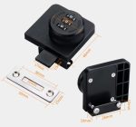 Cerradura Puerta Vidrio Mueble Doble 3a8mm Con Clave Negra - Imagen 2