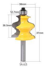 Fresa Madera Moldura Zócalo Marcos Vástago 1/4 X 36.5mm - Imagen 2