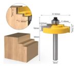 Fresa Madera Moldura Zócalo Marcos Vástago 8mm Copiadora - Imagen 2