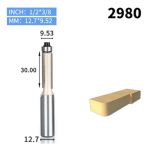 Fresa Madera Recta Copiadora 1/2x3/8 Carburo De Tungsteno - Imagen 2