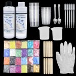Resina Epóxica Cristal Kit Iniciación Mica 55pcs 1.1 408ml - Imagen 2