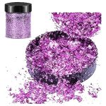 Escamas En Hoja Fucsia Papel Resina Epóxica Flake Uñas Foil