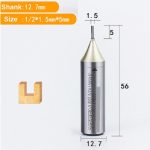 Fresa Madera Cnc Tct Vástago  1/2 *1.5*5 Acero De Tungsteno. - Imagen 3