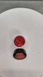 Glitter Carmesí Para Resina Uñas Llaveros Aros Pigmento - Imagen 4