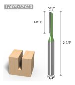 Fresa Madera Recta Vástago 1/4 7unidades Dif Medidas - Imagen 8