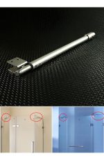 Barra Soporte Plateada En Angulo De Vidrio Ducha 100-120cm - Imagen 4