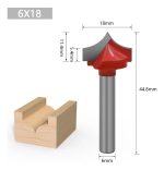 Fresa Madera Doble Perfilado Curvo Vástago 6mm 6x18mm 1pcs - Imagen 2