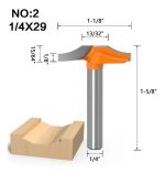 Fresa Madera Moldura Marcos 1/4*29 N2 Toma De  1/4 - Imagen 2