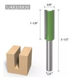 Fresa Recta Madera Vástago 1/4x3/8 - Imagen 2