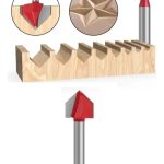 Fresa Ranura V Vástago 1/4 X 5/8 X 15mm 1un