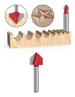 Fresa Ranura V Vástago 1/4 X 5/8 X 15mm 1un