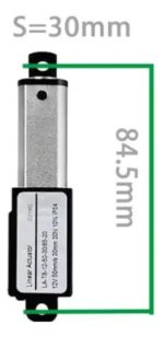Mini Actuador Lineal Dc 12v 188n Extensión 3cm. Largo 8.5cm - Imagen 2