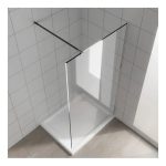 Barra De Soporte De Vidrio De Ducha Negro 80-100cm - Imagen 3