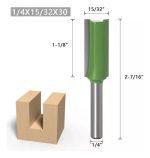 Fresa Recta Madera Vástago 1/4x15/32 - Imagen 2