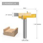 Fresa Madera Vaciado Invertida Copiadora T Toma 1/4x40mm - Imagen 2