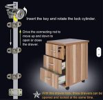 Cerradura Chapa Frontal Kardex Cajonera 1pcs P/3cajon 120cm - Imagen 4