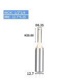 Fresa Madera Recta 1/2x1/4 Carburo De Tungsteno - Imagen 2