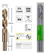 Broca Cobalto 14.5mm 1 Pcs Hss Al 5% C/reducción. De 13mm - Imagen 2