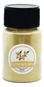 Pigmento Polvo Flujo Dorado Para Resina 20ml Efecto Marmol