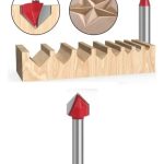 Fresa Ranura V Vástago 1/4 X 1/2 X 1/2 1un