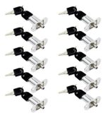 Cerradura O Chapa Cajón Tipo Boton Para Muebles 10un