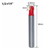 Fresa Madera Media Caña Vástago 1/2 X 1/4 1pcs - Imagen 2