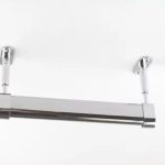 Barra Tubo Armario Closet Ovalado Cromada 100cm + Soportes