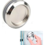 Manilla Tirador Redonda Cromada Brillante Para Puerta Vidrio