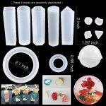 Kit Molde Silicona Resina Uv Inicio Collar Llavero Aros 82pc - Imagen 5