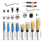 Kit Fresas Madera Copiadora Vástago De 1/4 23pcs Full - Imagen 2