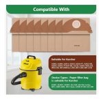 10 Bolsas Filtro Papel Aspiradora Para Karcher Wd2 Mv2 A2004 - Imagen 4