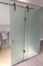 Corredera Puerta Shower Vidrio 8 A 12m Kit 1 Puerta Cromado - Imagen 8