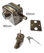 Cerradura Puerta Vidrio De 8 A 12mm Llave Pestillo Muro Cdo1 - Imagen 2