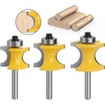 Fresa Madera Rodón Toma  1/4  Set 3pcs