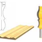 Fresa Madera Moldura Doble Zócalo Marcos Vástago  1/2  X76.2mm