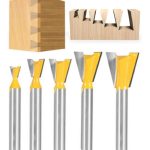 Fresa Madera Cola De Milano Vástago  1/4 , 5 Un. Dif. Medidas