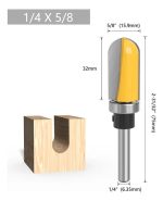Fresa Madera Copiadora Canal Toma 1/4 4pcs - Imagen 2