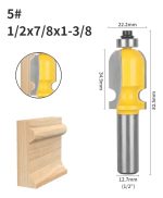 Fresa Madera Moldura Doble Zócalo Marcos Vástago  1/2  X 35mm - Imagen 2