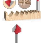 Fresa Ranura V Vástago 1/4 X 3/4 X 18mm 1un