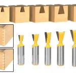 Fresa Madera Cola De Milano Vástago 1/2 5 Un. Dif. Medidas