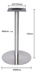 Patas Mueble Mesa Escritorio 1un 72cm Cromada Redonda - Imagen 2