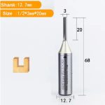 Fresa Madera Cnc Tct Vástago  1/2 *3*20 Acero De Tungsteno. - Imagen 2