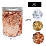 Escamas En Hoja Oro Plata Cobre Flake Foil Purpurina Uñas - Imagen 4