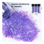 Glitter Azul Claro Para Resina Uñas Aros Pigmentos - Imagen 2