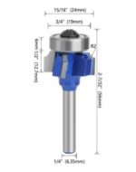 Fresa Madera Perfiladora De Tapacanto 2mm Toma 1/4 C.tungst. - Imagen 2