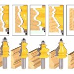 Fresa Madera Moldura Zócalo Marcos Vástago  1/2  Set 5 Pcs