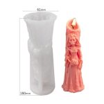 Molde Silicona Velas Y Jabón Dia De Los Muertos Novia Grande - Imagen 2