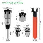 Extensión Router Toma  1/4  Para Fresa 3mm A 6.5mm - Imagen 2