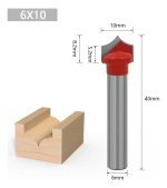 Fresa Madera Doble Perfilado Curvo Vástago 6mm 9pcs - Imagen 5