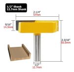 Fresa Madera Rectificadora Vástago  1/2  X 57mm Rebaje - Imagen 2